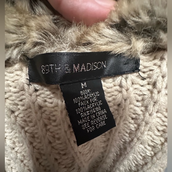 Madison (89th & Madison) Champaign Faux Fur Vest - Picture 7 of 7